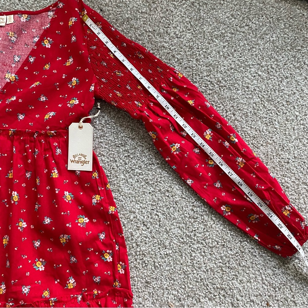 BILLABONG WRANGLER Falling For You Dress Classic Red Billabong Womens - Picture 8 of 9